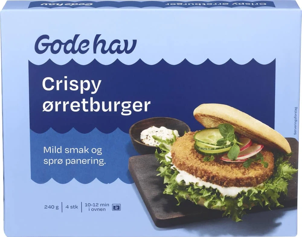 Panert ørretburger