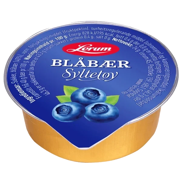 Blåbærsyltetøy 100/24g Lerum