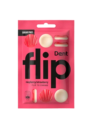 Flip Dent Raspberry/Strawberry 30g