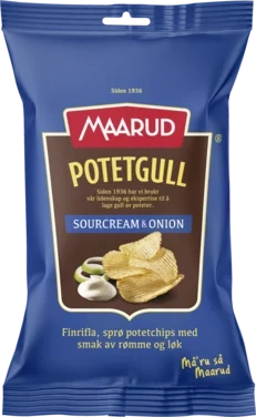 Potetgull Sour Cream 40g Maarud Hel Kartong 20stk