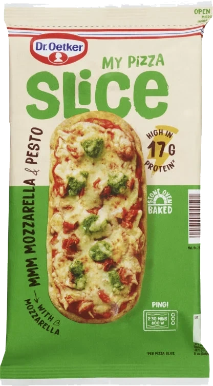 Pizza slice Mozzarella & pesto