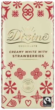 Divine Chocolate White Strawberry 90g