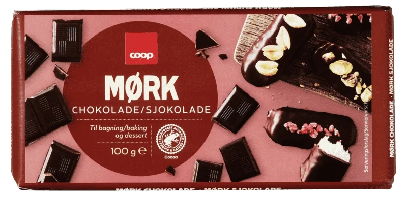 Coop Mørk Kokesjokolade 46% 100g