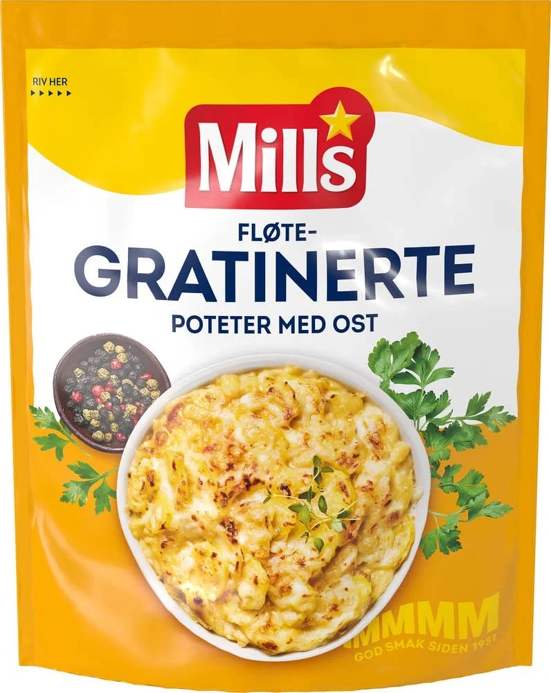 Gratinerte poteter med ost