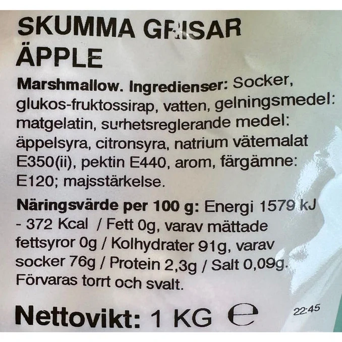 Skumgodis Äpple