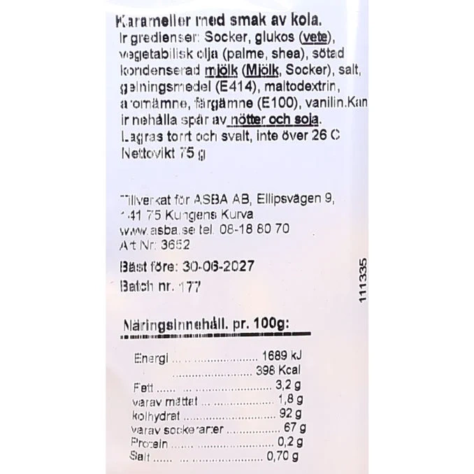 Karameller Tuggmånar Kola