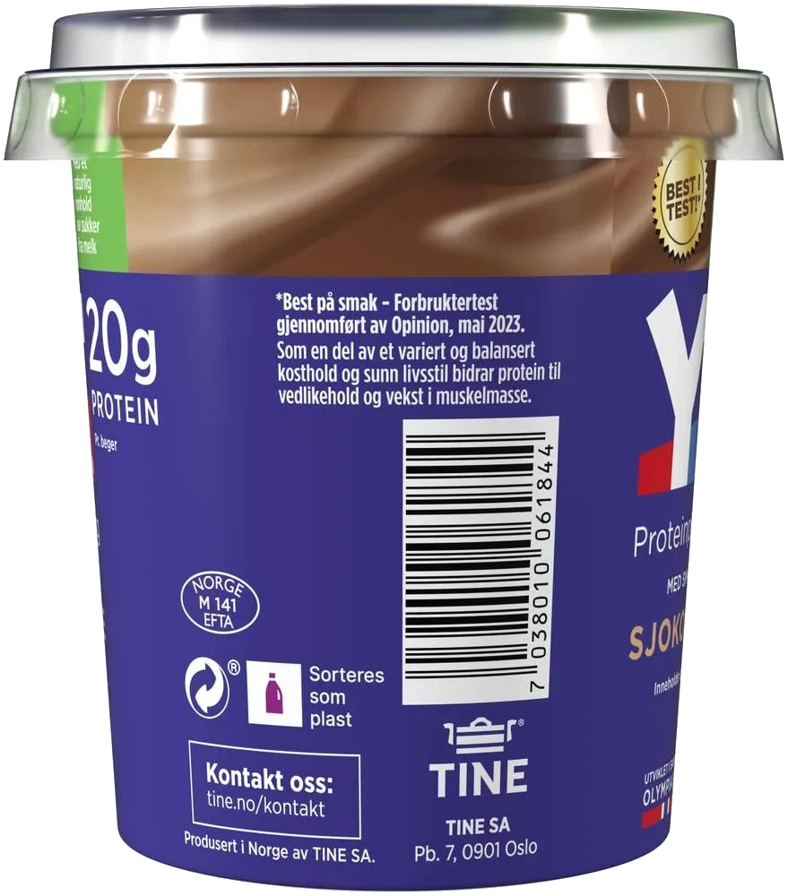 YT proteinpudding med smak av sjokolade