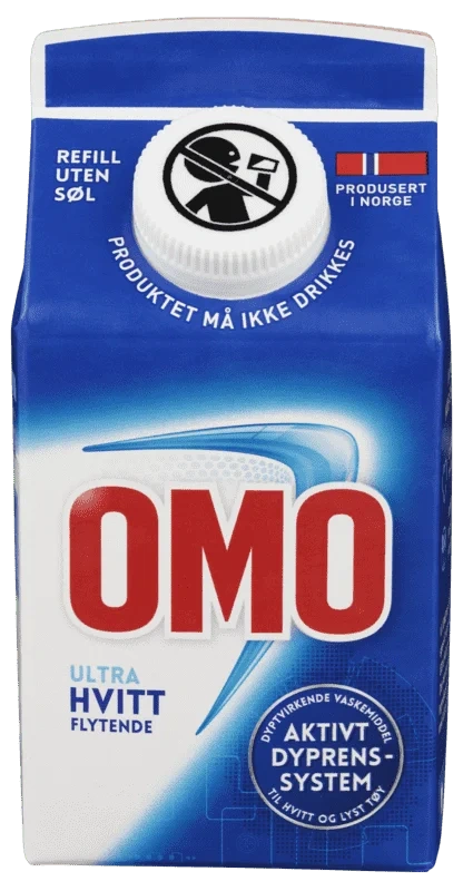 Omo Ultra Hvitt Flytende Refill 490ml