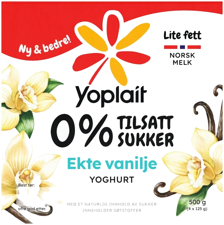 Yoplait. 00% Vanilje 4x125 G