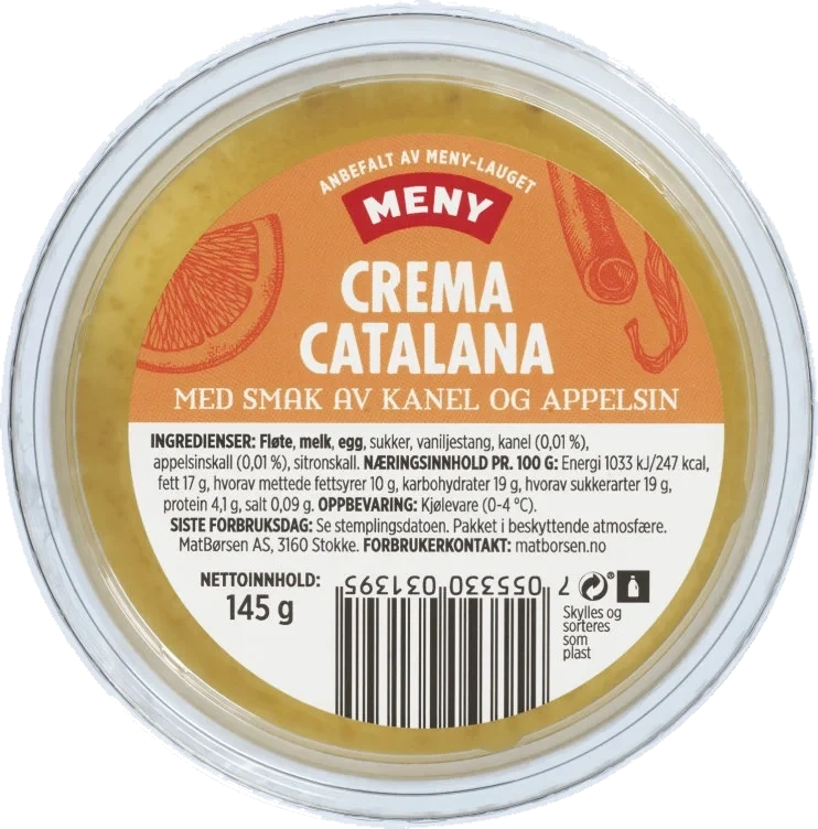 Crema Catalana 145g Meny