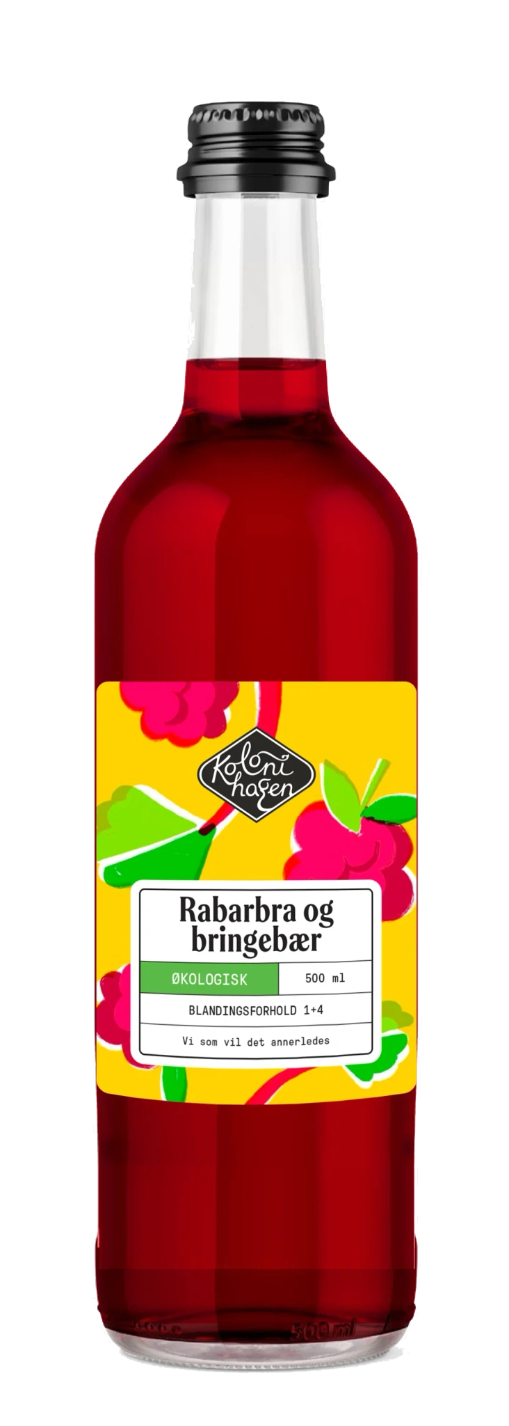 Rabarbra- og bringebærsaft