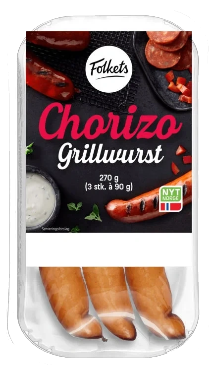 Pølse Chorizo 270g Folkets