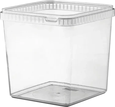 Plastbeger 19,2x19,2x19,1cm 5000 ml Klar Pp 1-roms Stor Forpakning