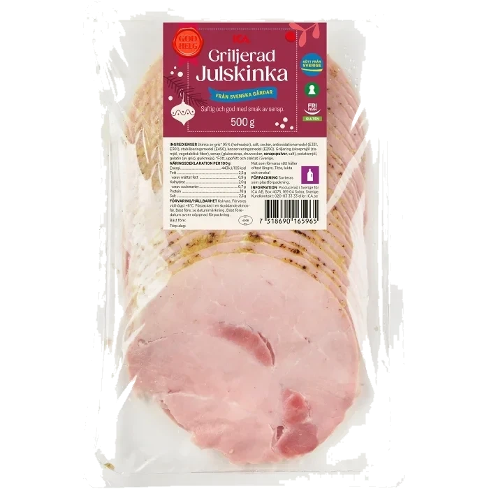 Julskinka Skivad Glutenfri 500g ICA