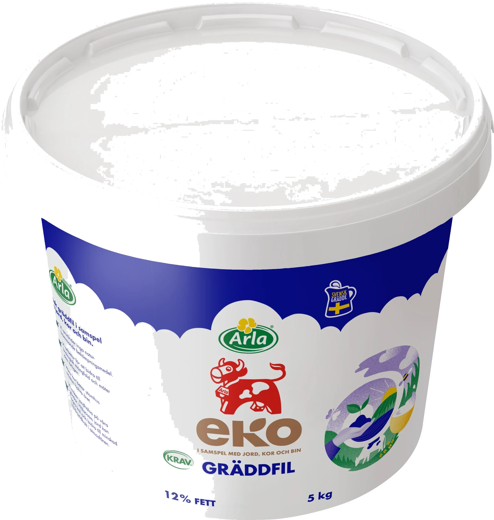 Eko gräddfil hink 5 Kg