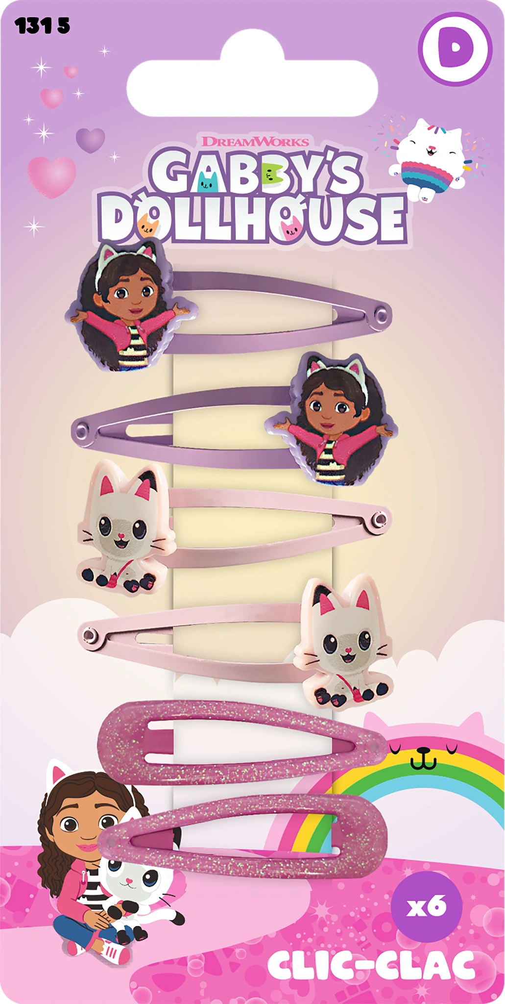 Hårspännen Gabbys Dollhouse 6-pack