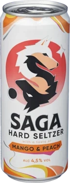 Saga Hard Seltzer Mango&Peach 0,33l boks