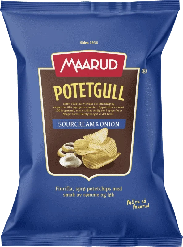 Maarud Potetgull Sour Cream Onion 200g