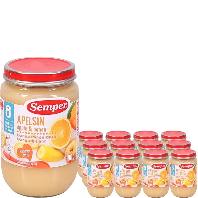 Puré Apelsin, Äpple & Banan 12-pack