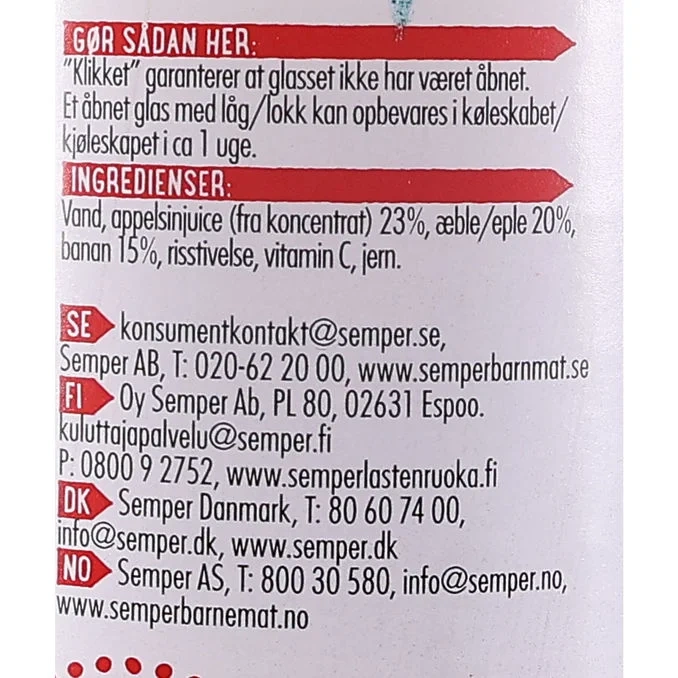 Puré Apelsin, Äpple & Banan 12-pack