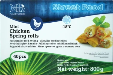 Spring Rolls med Kylling, 20g/stk, 40stk/pakke