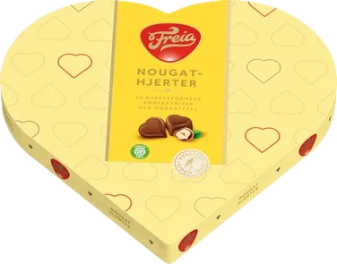 Sjokoladehjerter med Nougatfyll 165g Ltd