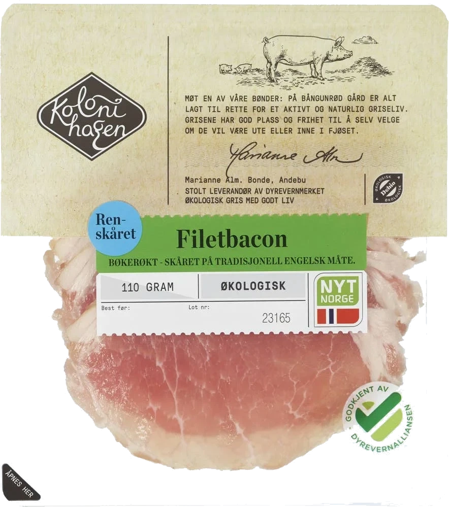 Økologisk filetbacon