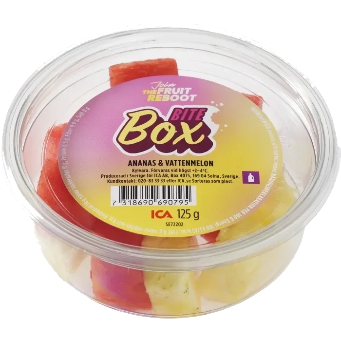 Bite box Ananas & Vattenmelon 125g ICA