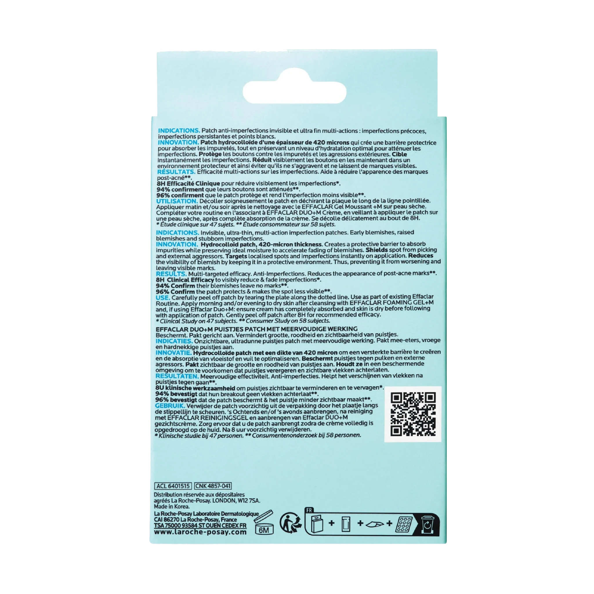 La Roche-Posay Effaclar Duo+M Multi-action Imperfection Patch, 22 stk.