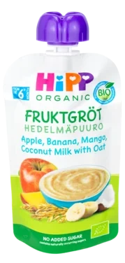 Hipp Fruktgrøt med Eple, Banan og Mango 100g