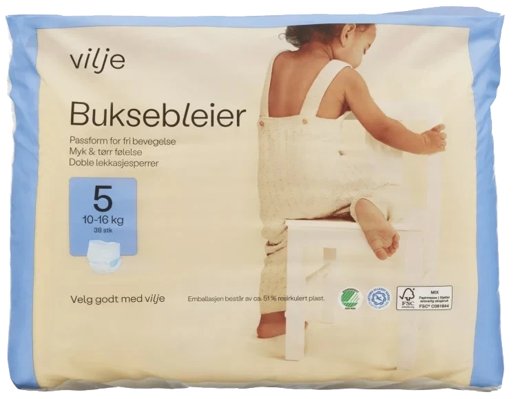 Buksebleie Str 5 38stk Vilje