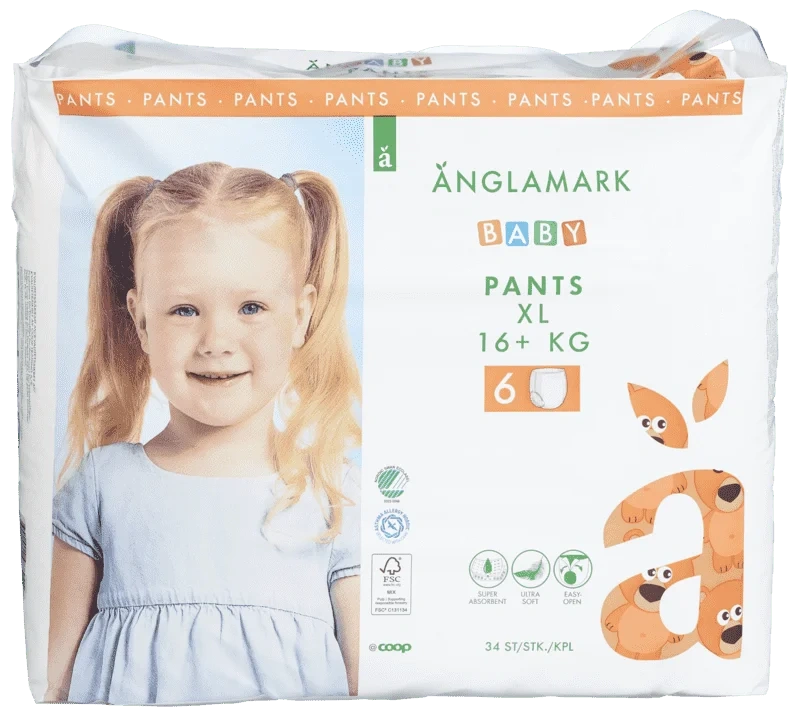 Änglamark Buksebleier XL 34stk