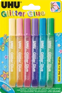 Glitterlim 6-pk UHU