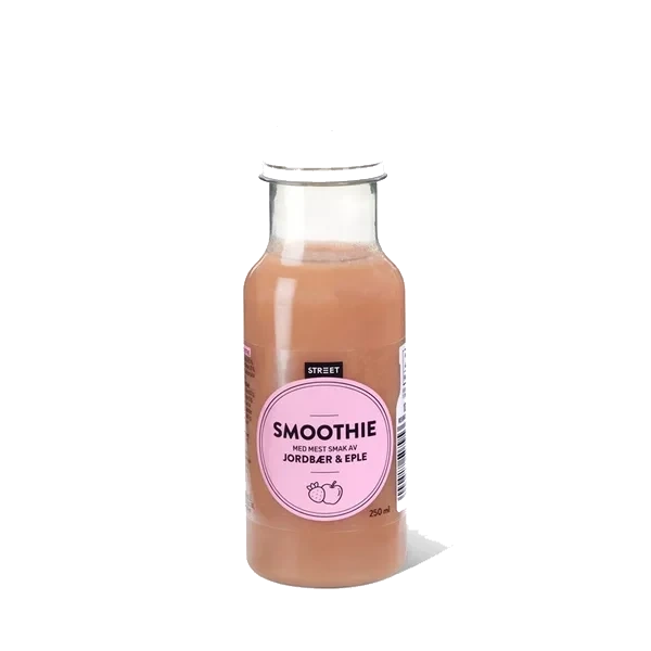 Street Smoothie Jordbær & Eple 330ml Fl 8stk
