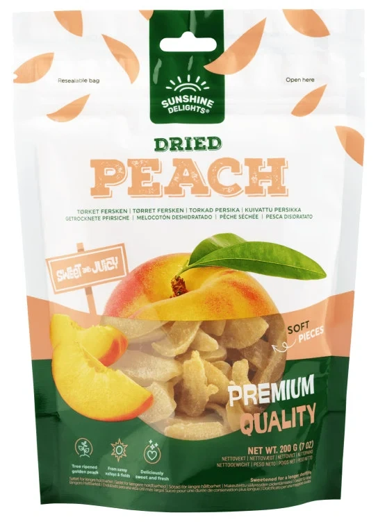 Tørket Fersken 200g Sunshine Delights