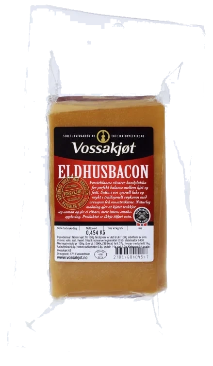 Eldhusbacon i stk 400g Vossakjøt