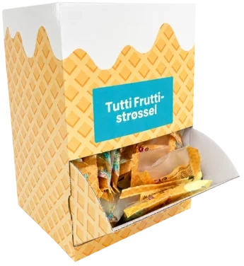 Tutti Frutti-strøssel 10gr Displayboks