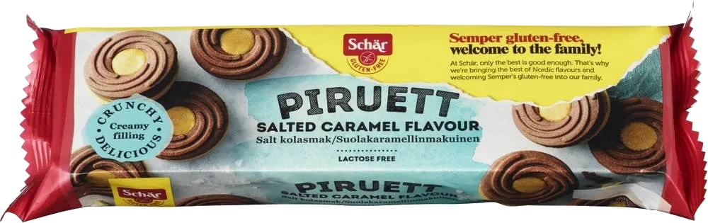 Glutenfri Piruett salt karamell