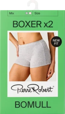Boxer Cotton Dame Grey/Pink Xl Pierre Robert