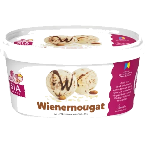 Wienernougat Gräddglass
