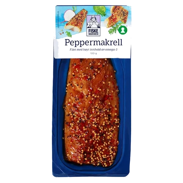 Peppermakrell Varmrøkt 100g Fiskemannen