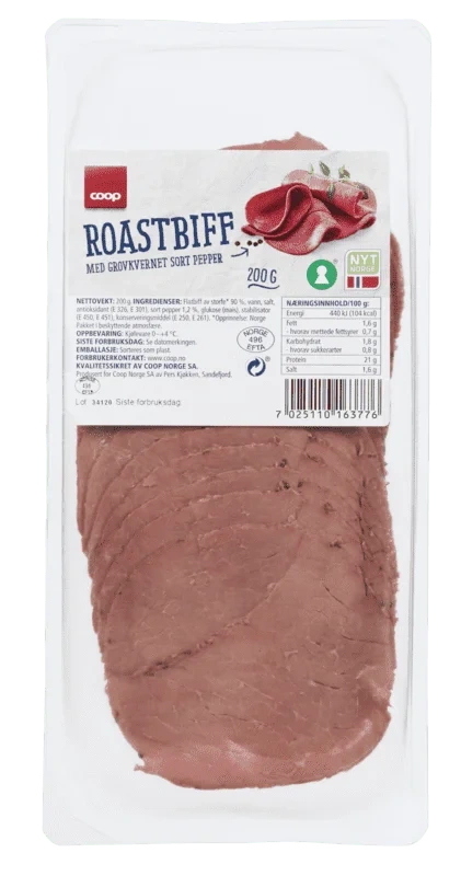 Coop Roastbiff Pepper 200g