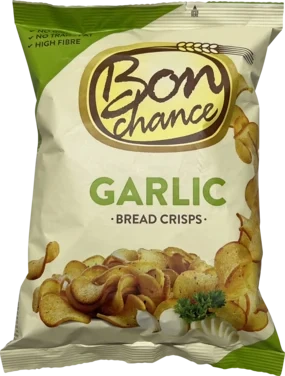 Brødchips Garlic m Hvitløk og Krydderbl 120g Bon Chance