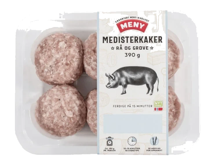 Medisterkaker Rå Grove 390g