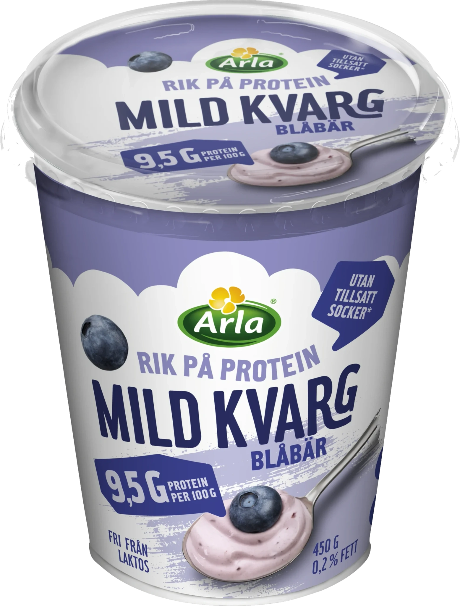 Mild kvarg blåbär 0.2% 450 g