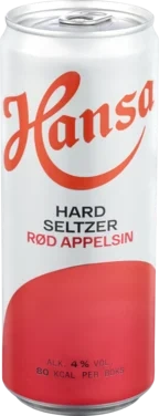 Hansa Hard Seltzer Rød Appelsin 0,33l boks