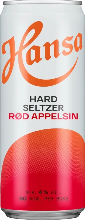 Hansa Hard Seltzer Rød Appelsin 0,33l boks