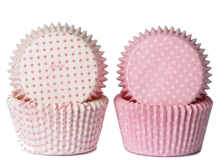 Muffinsformer Rosa Prikker 50stk Cacas