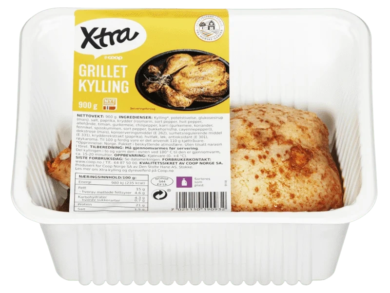 X-tra Hel Grillet Kylling 900g