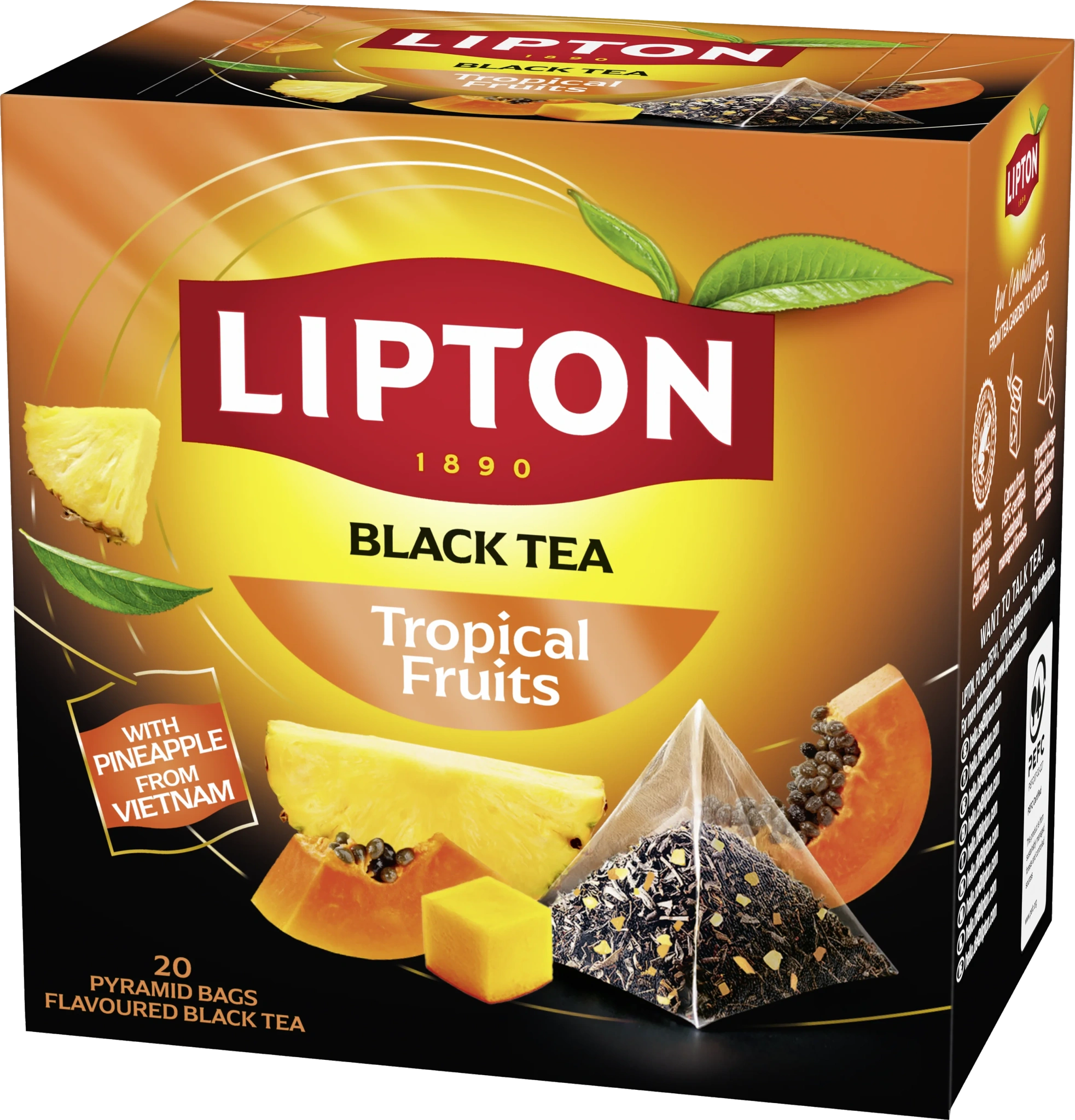 Svart te Tropical fruit